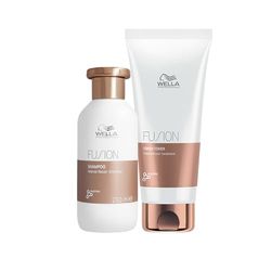 Wella Professionals Fusion Shampoo professionale per capelli danneggiati 250ml e Conditioner ristrutturante 200ml