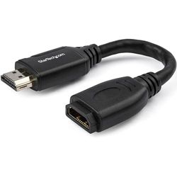 StarTech.com Cavo HDMI 2.0 prolunga salvaporta da 15cm - 4K 60Hz - Adattatore Maschio Femmina HDMI (HD2MF6INL)