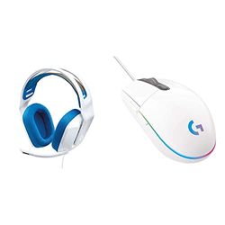 Logitech G335 Auriculares con Cable para Gaming, Micrófono Volteable & 203 LIGHTSYNC Ratón USB Gaming con Iluminación RGB Personalizable