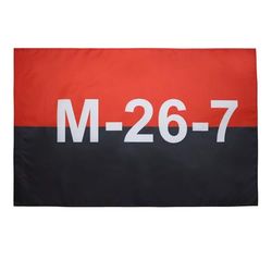 26 juli Beweging in Cuba Vlag 90x60 cm voor een paal - Fidel Castro Cubaanse revolutie vlaggen 60 x 90 cm - Banner 2x3 ft met gat - AZ FLAG