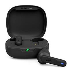 JBL Wave Flex, in-ear trådlösa hörlurar med IP54 och IPX2 vattentäthet, TalkThru och AmbientAware-teknik och 32 timmars batteritid, i svart