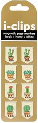 Succulents i-Clips Magnetic Page Markers (Set of 8 Magnetic Bookmarks)