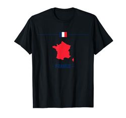 mapa, de, francia, aislado, con, bandera, y, nombre, de, el, país Camiseta
