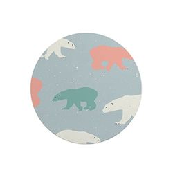 Questo Casa, Round Digital Printed Mouse Pad, Non-Slip Base, for Office and Home, Diameter:22cm