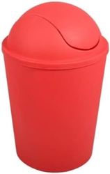 MSV AKO 5.5L Waste Bin with Red Flip Lid, 5.5 L