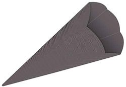 URSUS 9840082 3D snoepzakken onbewerkte 6 hoekig, hoogte 68 cm, diameter ca. 20 cm, 5 stuks in donkergrijs