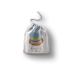 Bonamaison Impreso Algodón Bolsas con Cordón, Bolsa con Cordel para el Hogar y el Almacenamiento de Verduras, Bolso de Compras, Plegable, Ecologica, Reutilizables, Tamaño: 30x40 Cm