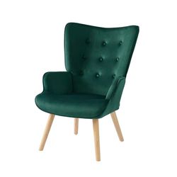 BAÏTA Sam fauteuil in groen fluweel