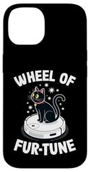 Wheel Of Fur-Tune Cat On Robot Vacuum Cleaner Cat Case for iPhone 14