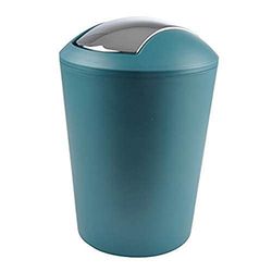 Douceur d'Intérieur VITAMINE Poubelle FLIC FLAC, Blu/Smeraldo, 5.6 L