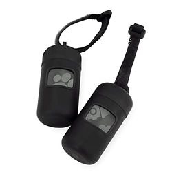 Best Pet Supplies Portaoggetti per cani da cacca per cani, dispenser riutilizzabile per viaggi, passeggiate, parco e uso esterno, resistente con clip, nero (confezione da 2)