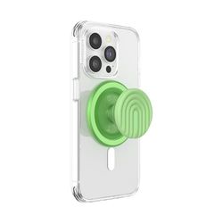 PopSockets: PopGrip Round per Magsafe - Anello Adattatore per MagSafe Incluso - Supporto e Impugnatura per Telefoni Cellulari e Custodia con un Top Intercambiabile - PopOut Curves Matcha Dew