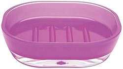 Excelsa Soap Dish, Polystyrol, Purple, 15.7 x 11 x 4 cm