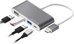 Silver HT - Logan USB-C 4 in 1 hub compatibel met iPhone 15