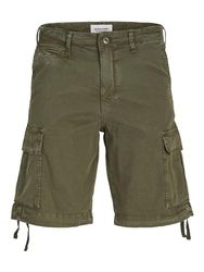 JACK & JONES JPSTCOLE JJTUCKER Cargo Short SN, Olive Night/Detail: solid, XL