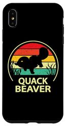 Funny Mens & Women Retro Vintage Quack Beaver Platypus Lover Coque pour iPhone XS Max