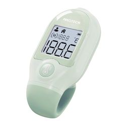 PRECITECH - Thermomètre sans contact Multifonction – Format poche - Température corps, liquide, objet et environnement - Diagnostique Visuel - Mémoire intégrée – Couleur Vert
