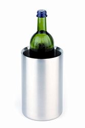 Enfriador de botellas APS de acero inoxidable, enfriador de botellas de bebidas de doble pared para botellas de 0,7-1,5 litros, 12 x 12 cm, altura 20 cm