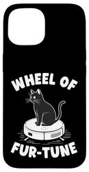Wheel Of Fur-Tune Robot Vacuum Cleaner Funny Cat Case for iPhone 15