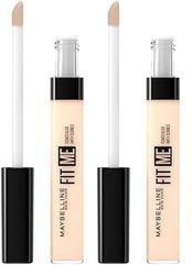 Maybelline New York Fit Me! Full Coverage Concealer, Oil Free, Delivers Even Complexion, Non-Comedogenic, Matte & Poreless Ultra Blendable, Shade: 05 Ivory 6.8ml (Pack of 2)