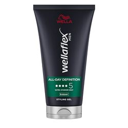 Wellaflex Men All-Day Definition Ultra Strong Styling Gel | Vegan Hair Gel | Dermatologiskt testad och silikonfri | 150 ml