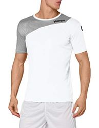 Kempa Core 2.0 Shirt Camiseta De Juego De Balonmano, Hombre, Blanco/Gris Oscuro Mezcla, XXXL