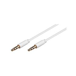 Goobay 69110 Cavo Jack da 3.5mm Slim, Dorato, Bianco, 0.5m Lunghezza del Cavo