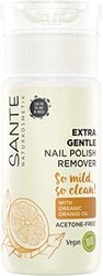 SANTE Naturkosmetik Extra Gentle Nail Polish Remover, solvente per unghie con olio di arancia biologico e alcool biologico, privo di acetone, delicato e nutriente, vegano, 100 ml