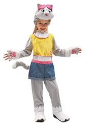 Ciao-Milady gattina 44 Gatti Costume Travestimento Bambina (Taglia 3-4 Anni) Hello Kitty, Colore Grigio, Rosa, 11239.3-4