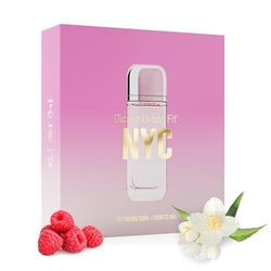 Dicora Urban Fit | Set EAU de Toilette NYC for Her+NECESER | Set Profumo Donna Fresco e dinamico | Note di Gelsomino e Muschio | Fragranza duratura | 150 ml