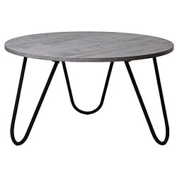 MESA CENTRO MADERA PATAS METALNEGRO, MADERA BLANCO LAVADO_°80X44CM