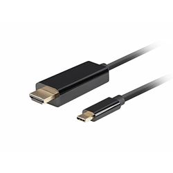 LANBERG Male/Male USB-C to HDMI Cable 4K 60HZ 1M Black