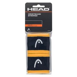HEAD Unisex Volwassenen Polsband Gestreept 2.5, Navy/Banana, 2,5 inch