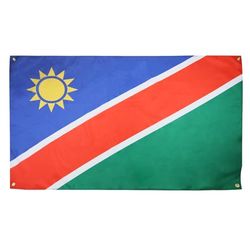 AZ FLAG Namibische vlag 150 x 90 cm met 4 ogen, Namibisch paviljoen voor balkon of muur