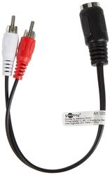 Goobay 50004 Cabo de áudio 0,2 m 5-pin DIN 2 x RCA Black - Cabos de áudio (5-pin DIN, Male, 2 x RCA, Male, 0,2 m, preto)