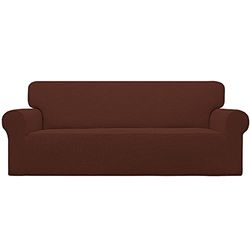 Easy-Going Housse de canapé Extensible 1 pièce pour canapé - Protection de Meubles Doux avec élastique en Bas pour Enfants, Tissu Jacquard élasthanne, Petits Carreaux (canapé, café)