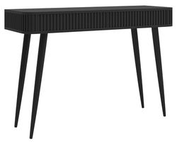 Selsey Coiffeuse de Maquillage - 113 cm - Rainurée - Push to Open - Fermeture Douce - Pieds Noirs - Ovarlo