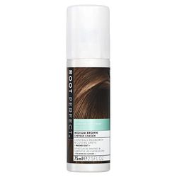 ROOT PERFECT Root Touch Up Spray – Medium Brown, Instant Root Concealer for Grey Coverage, Temporary Hair Colour Spray, Quick-Dry, Hair Disguise Solution, 75ml