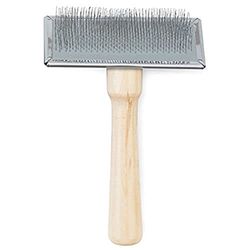Ancol Heritage Houten Handvat Zachte Slicker Brush Medium, Lichtbruin