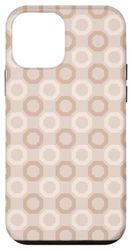 Carcasa para iPhone 12 mini Beige Light Brown Classic Geometric Honeycomb pattern