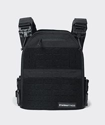 STAMINA FITNESS, Plate Carrier Unisex volwassenen, zwart, eenheidsmaat