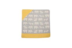 David Fussenegger 67289738 Jewel babydeken met capuchon "dieren", grijs
