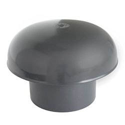 First Plast CDVM100A ventilatiekap kop salator, zwart, diameter 100 mm