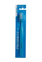 President Brosse sensible pour dents et gencives sensibles - Avec poils extra doux - Nettoyage efficace des surfaces interdentaires - Massage délicat le long du bord des gencives - Respecte l'émail