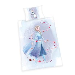 Herding Disney Frozen 2 Duvet Cover Set Biancheria da Letto, Flanella Cotone Lino, Multicolore, 40 x 60 cm, 100 x 135 cm