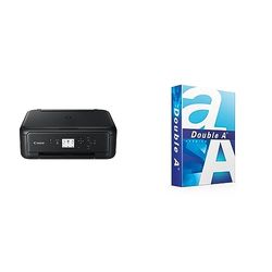 Canon PIXMA TS5150 3-in-1 Printer - Black & Double A, A4 Ream Paper, A4 80 gsm, 1 Ream, 500 Sheets, White