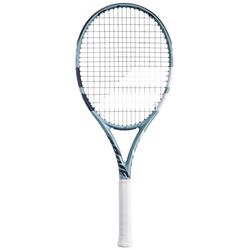 Babolat, Tennisracket model Evo Drive Lite, greepmaat 0, blauw, licht grafiet frame, snaarschema 16x19, voor gevorderden tot ervaren spelers, geschikt voor junioren in de overgangsfase