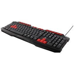 Deltaco GAM-024UK Clavier USB QZERTY QWERTY Noir, Orange