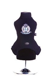 Trilly Tutti Brilli TiburziobluXXS Tiburzio Quattrozampe in Lana a Coste con con Applicazione Termica XXS, Blu
