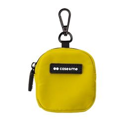 case&me Bolsa para Auriculares AirPods, Galaxy Buds, con Gancho y Cremallera, Color Amarillo